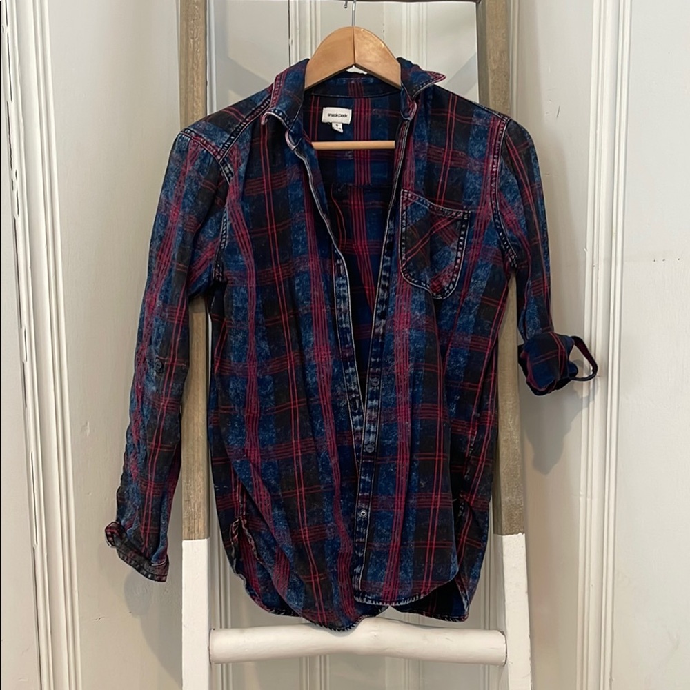 Sneak peek Red and Blue Plaid Shirt
